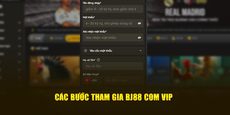 Các bước tham gia BJ88 com vip